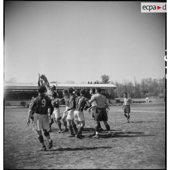 Phases de jeu du match de la finale de rugby.