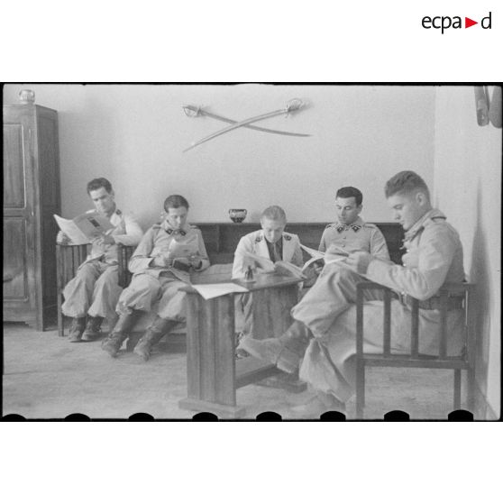 Une salle de lecture du 3e RSA.