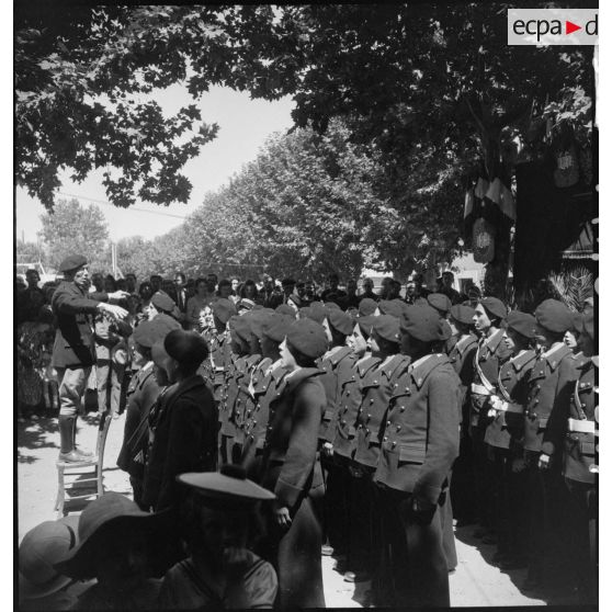 La chorale de l'établissement d'éducation des Andelys, replié à Béziers.