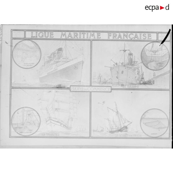 Paris. Musée Leblanc. Affiche, Ligue maritime française. [légende d'origine]