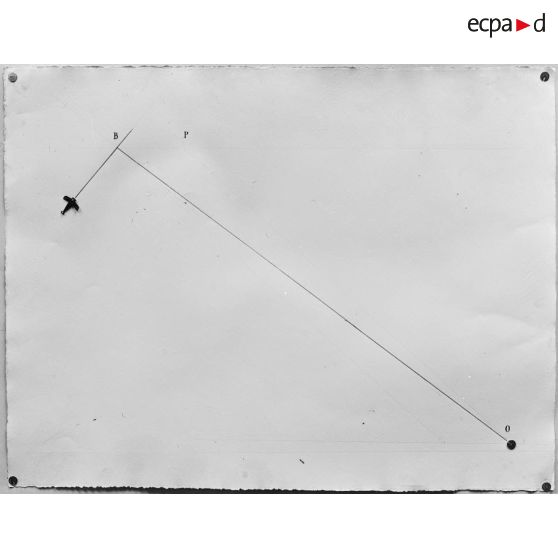 Paris. Atelier du lieutenant Rodocanachi. Schéma de correction de tir contre avions. [légende d'origine]