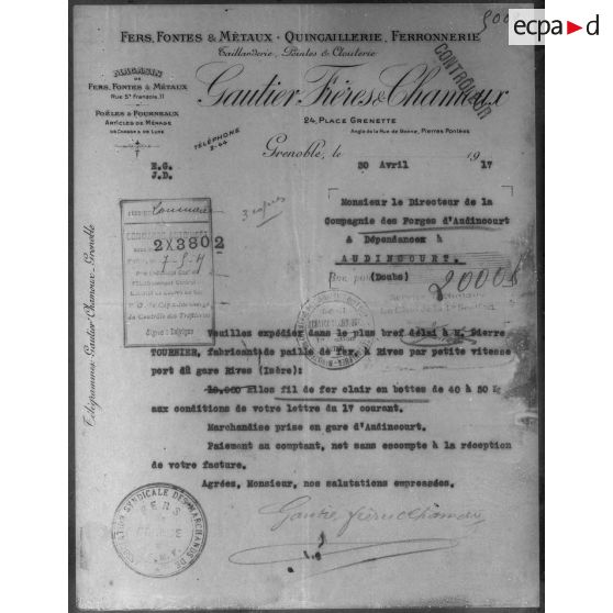 Lettres. [légende d'origine]