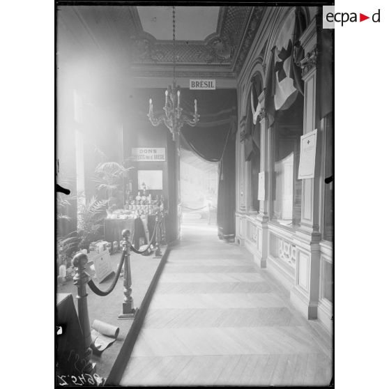 Paris. Exposition des dons américains. Dons offerts par le Brésil. [légende d'origine]