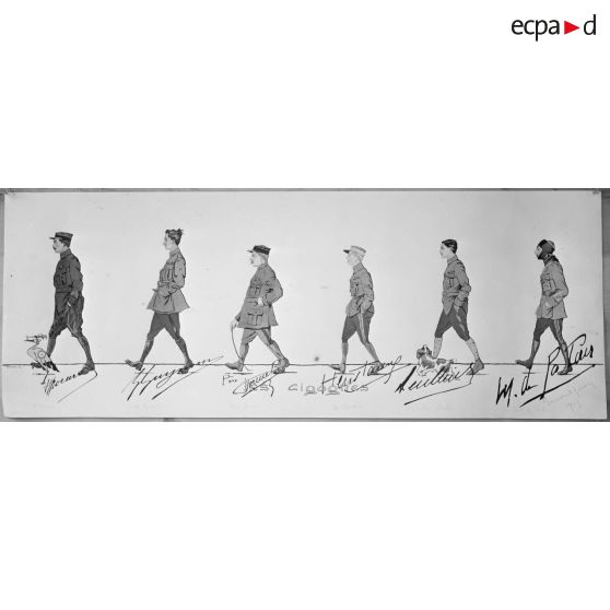 Musée de la Guerre. Les "as" de l'escadrille des Cigognes. [légende d'origine]