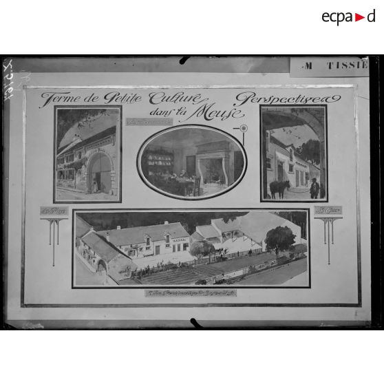 Paris Trocadéro. Projets d'habitations rurales. Petite ferme dans la Meuse. [légende d'origine]