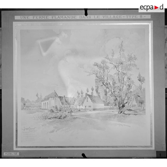 Paris Trocadéro. Projets d'habitations rurales. Ferme flamande. [légende d'origine]