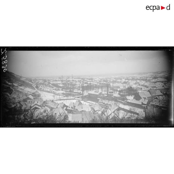 Thann (Alsace). La ville sous la neige. [légende d'origine]