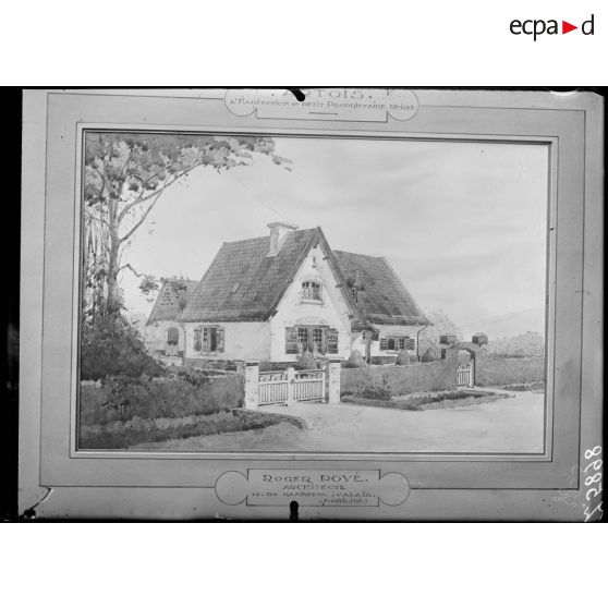 Paris Arts Décoratifs. Projets de reconstruction des habitations rurales. Maison de petit propriétaire (Artois). [légende d'origine]