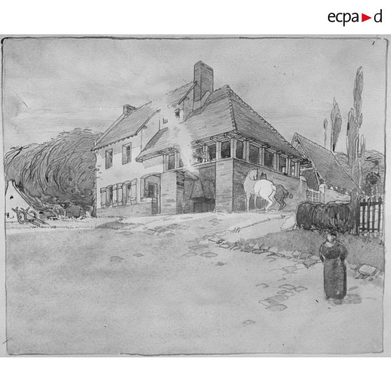 Paris Arts Décoratifs. Projets de reconstruction des habitations rurales. Maison de l'artisan (Nord). [légende d'origine]