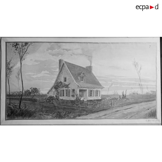 Paris Arts Décoratifs. Projets de reconstruction des habitations rurales. Maison pour l'ouvrier d'usine. [légende d'origine]