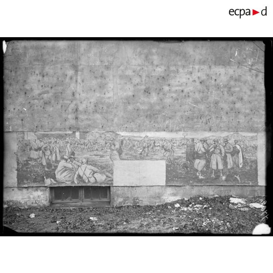 [Un panneau de la section de camouflage de l'armée.]