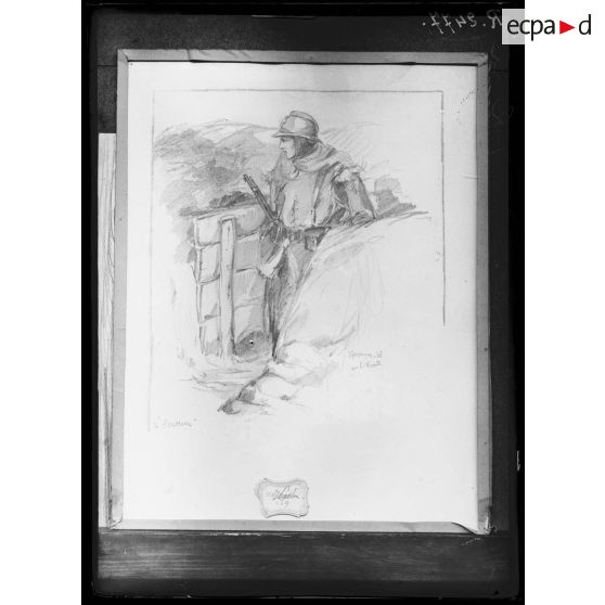 Paris. Salon des Armées. Guetteur de Besançon. [légende d'origine]