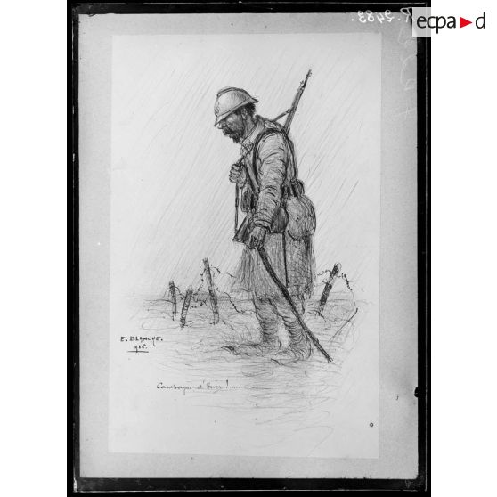 Paris. Salon des Armées. Campagne d'hiver, de Blanche. [légende d'origine]