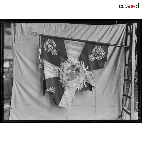 Paris. Musée de l'Armée. Drapeau du régiment d'infanterie de réserve 87, 1er bataillon. [légende d'origine]