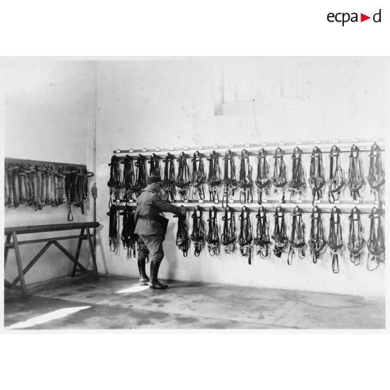 La sellerie du 6e escadron à cheval de la 1re légion de la Garde.