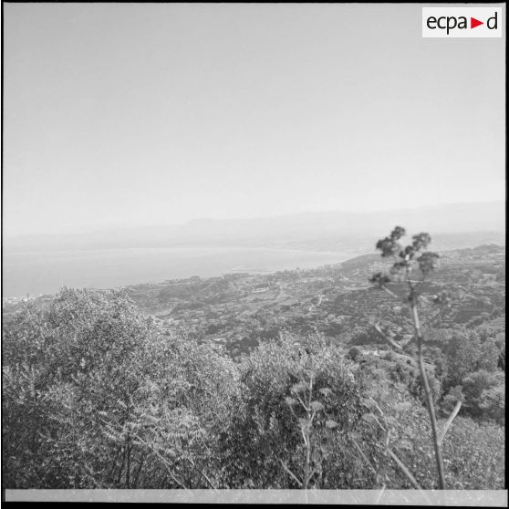 Paysage de la région d'Alger en repérage du balisage du défilé du 11 novembre.