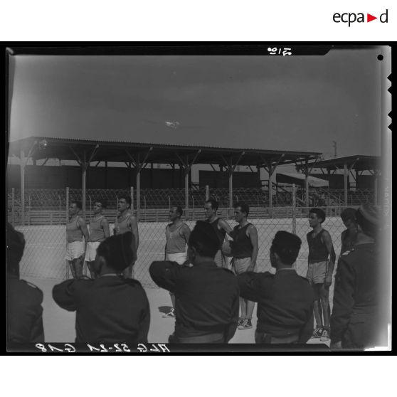 Match de basketball militaire aux championnat des sports militaires à Alger.