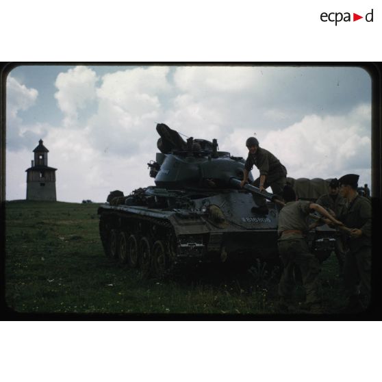 1955, Reutlingen, tirs à Münsingen. [légende d'origine]