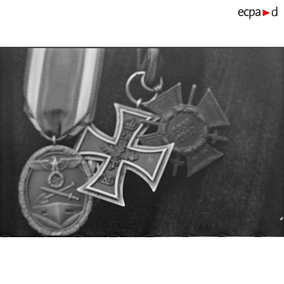 Décorations d'un vétéran allemand de la Grande Guerre.