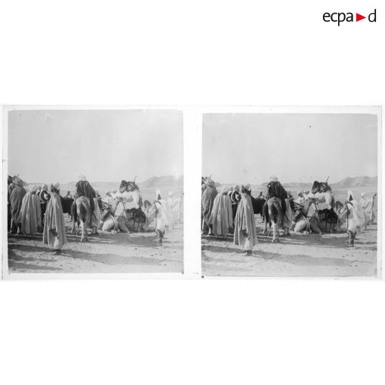 [Tchad : caravane de dromadaires].<br>