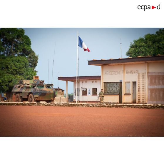 Retour des éléments de la compagnie rouge du GTIA Turco après une patrouille dans Bambari.