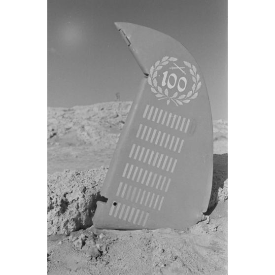 La dérive du chasseur Messerschmitt Bf-109 G-2 piloté par Hans-Joachim Marseille.