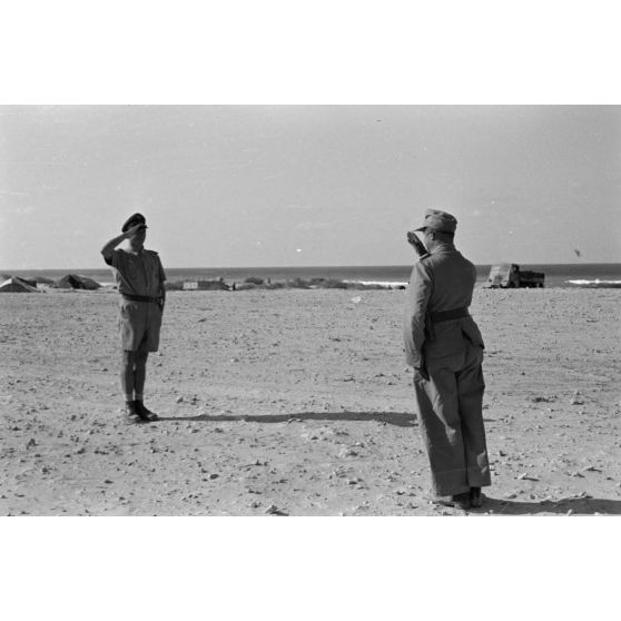 Le général Hans Seidemann et le colonel Walter Sigel lors de la cérémonie.