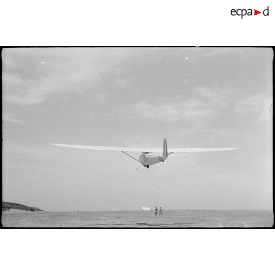 Planeur en vol, à l'école de vol à voile de Djebel Diss.