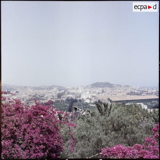 Vue de la ville où a eu lieu une cérémonie militaire.