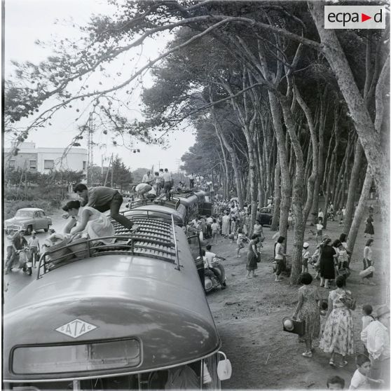 [Algérie, 1958-1961. Voyageurs en autocars.]