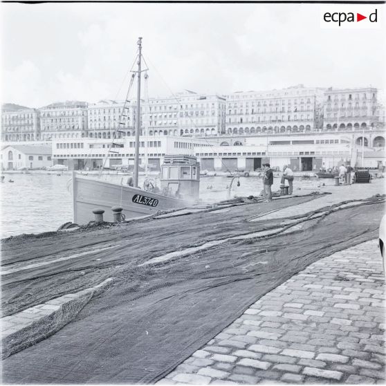 [Le port d'Alger, 1954-1962.]