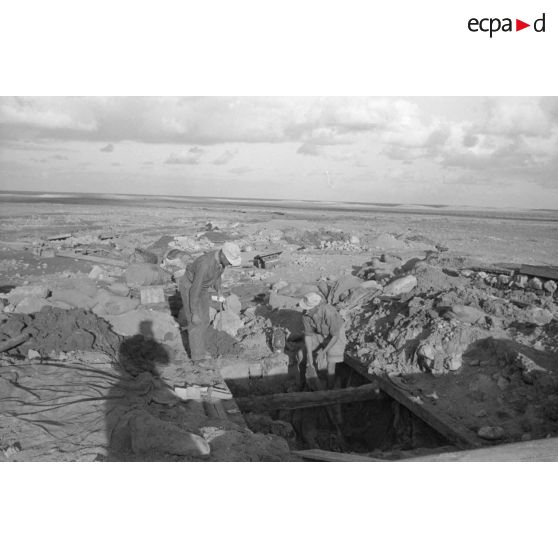 Les alvéoles recouvertes de bâches ou de filets de camouflage.