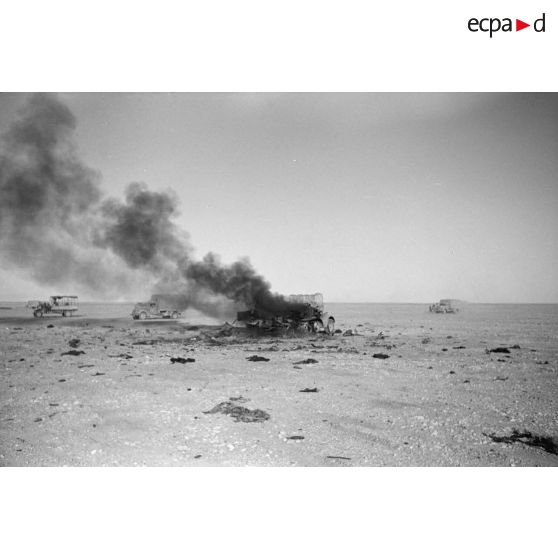 Un semi-chenillé Sd.kfz.7 détruit.