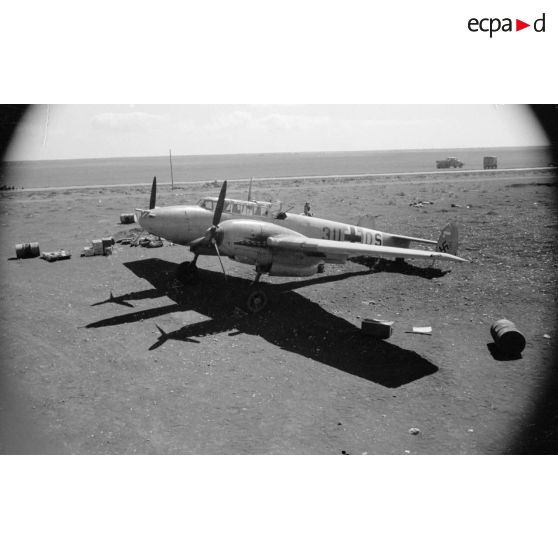 Gros plan sur l'Oberfeldwebel Richard Heller du Zerstörergeschwader 26 Horst Wessel (ZG.26).