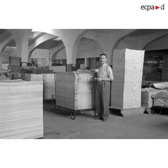 Les machines d'une imprimerie.