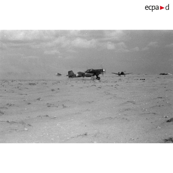 Retour de mission de bombardement d'un Junkers Ju-87 du Stukageschwader 3.