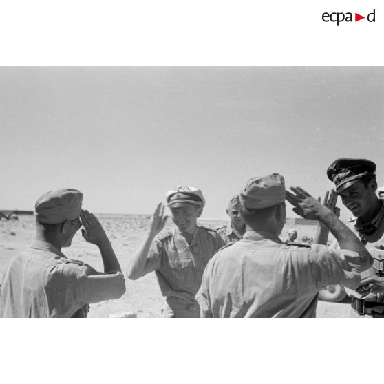 Rencontre du capitaine (Hauptmann) Hamester du 7/Sturzkampfgeschwader 3.