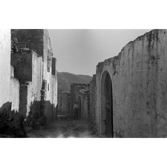 Les rues de Kastelli (Crète).