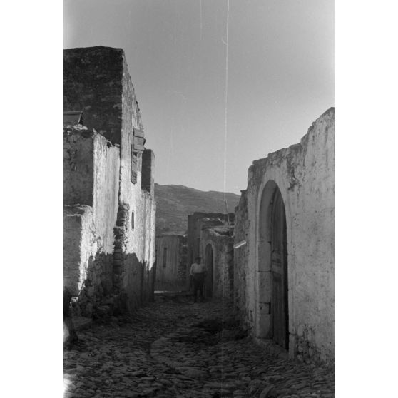 Les rues de Kastelli (Crète).