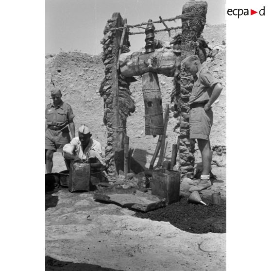 Un ancien pressoir à olives installé dans l'oasis de Siwa.