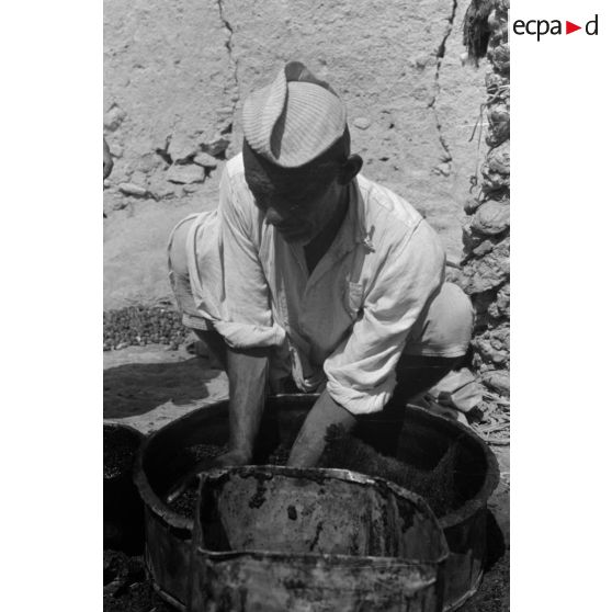 Un ancien pressoir à olives installé dans l'oasis de Siwa.