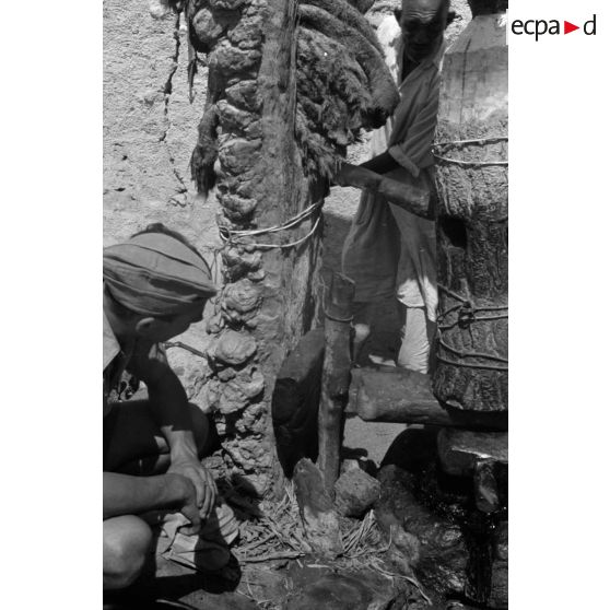 Un ancien pressoir à olives installé dans l'oasis de Siwa.