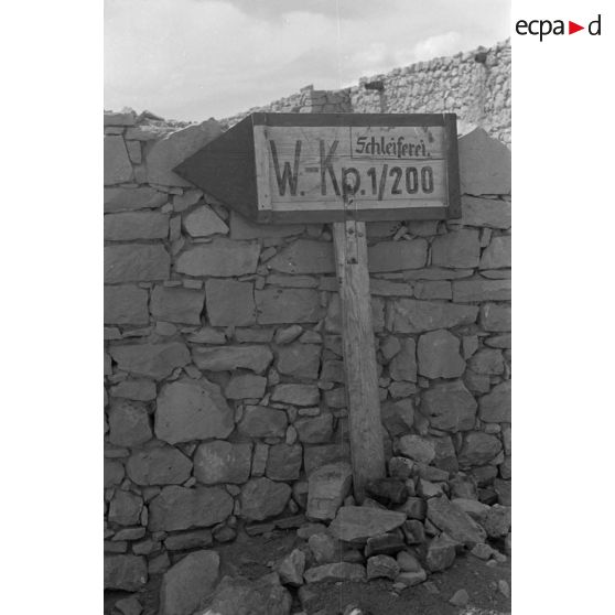 Panneau indicateur de la compagnie de réparation (Werkstattakompanie).