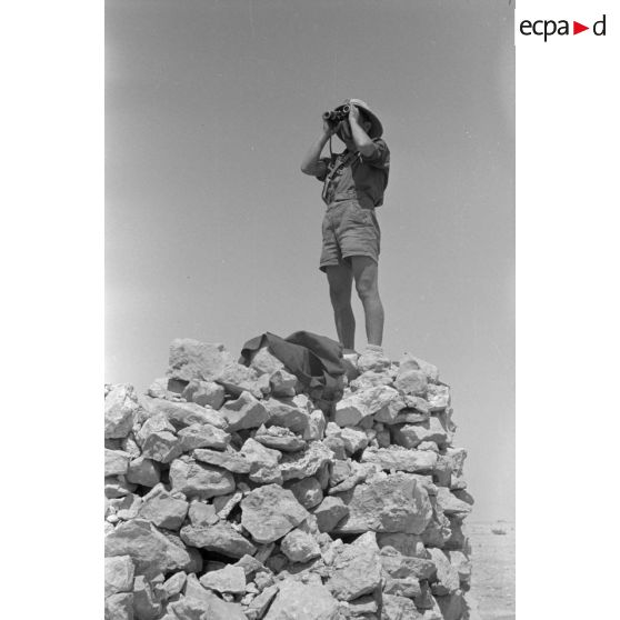 Poste d'observation italien de première ligne au col d'Halfaya.