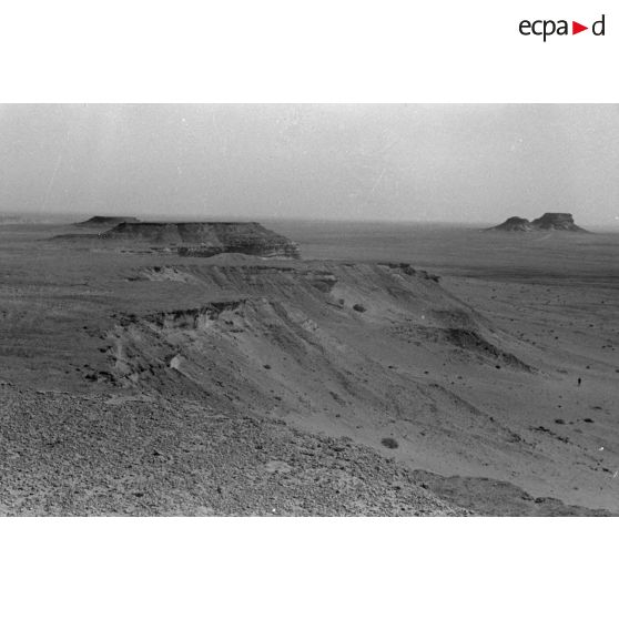 Des observateurs munis de jumelles surveillent la vallée depuis une crête.