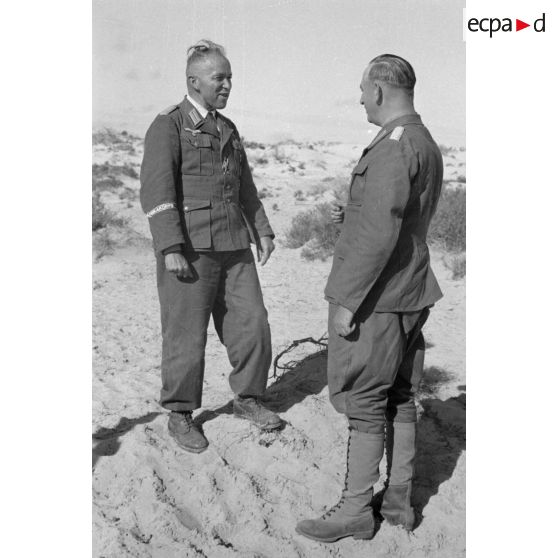 Des officiers détat-major allemand du Panzerarmee Afrika.