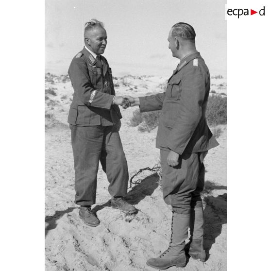 Des officiers détat-major allemand du Panzerarmee Afrika.