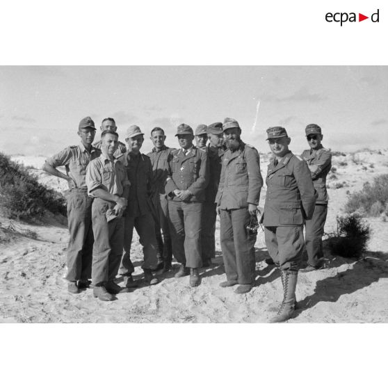 Des officiers détat-major allemand du Panzerarmee Afrika.