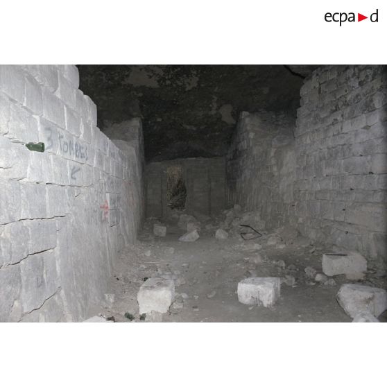 Carrière à Septmonts (02), fort de Bruyères (02). [légende d'origine]