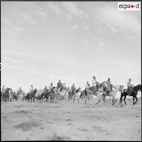 Harkas d'Oranie lors d'un rassemblement à cheval.